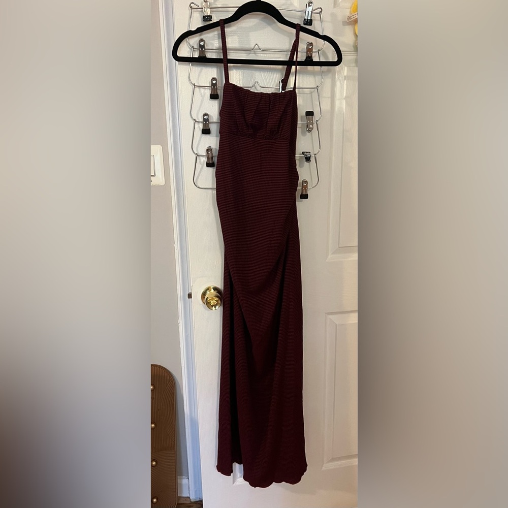 wild fable Burgundy Strappy Maxi Dress